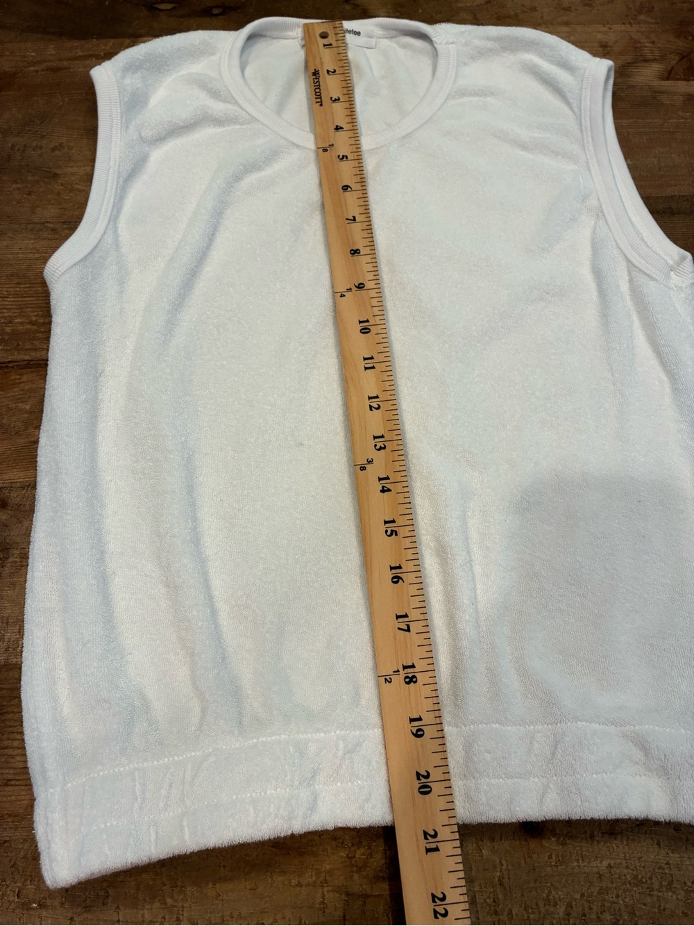 perfectwhitetee White Ribbed Crewneck Tank Size S - Picture 5 of 7